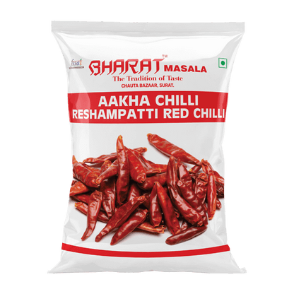 bharat dried red chillies - resham patti chilli packet