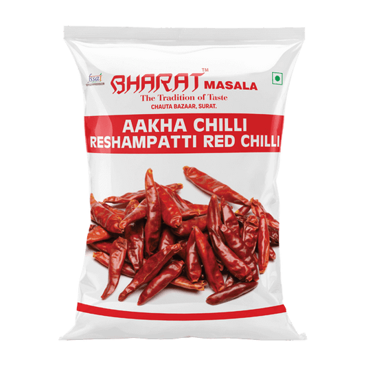 bharat dried red chillies - resham patti chilli packet
